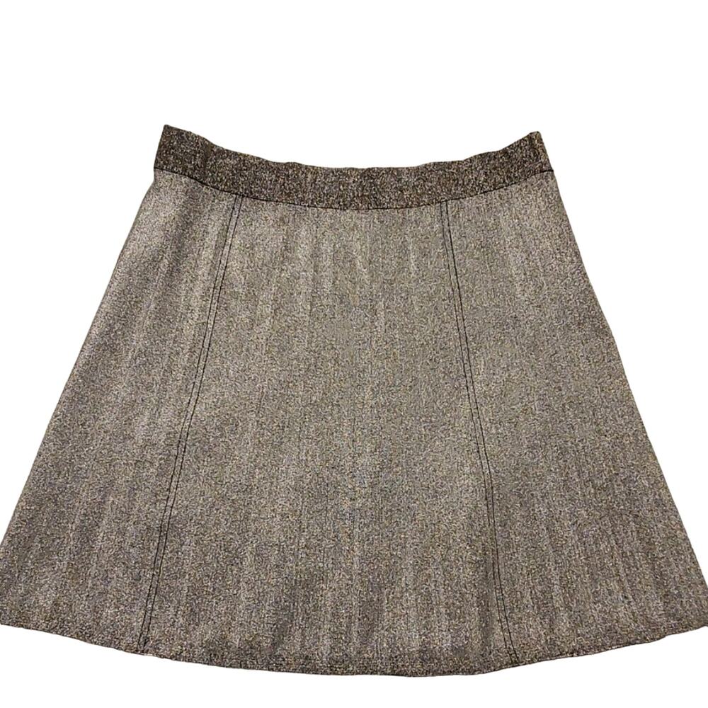 EUC Harper & Liv 1X Shiny Silver/Gray Skirt